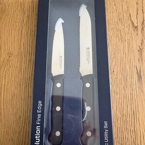 Precision Edge Knife Set with Black Handles
